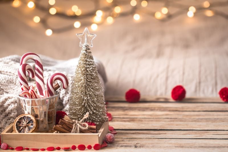 christmas-festive-decor-still-life-wooden-background-concept home comfort holiday